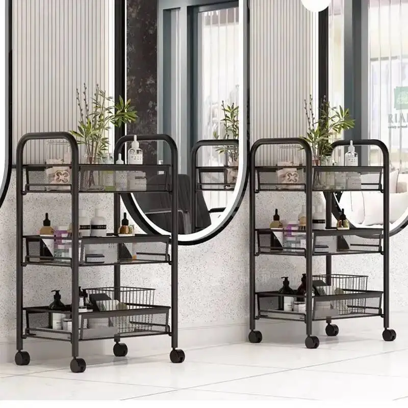 Storage Hairdressing Salon Trolley Cosmetic Spa Utility Beauty Salon Trolley Rolling Carrito Auxiliar Salon Furniture BL50ST