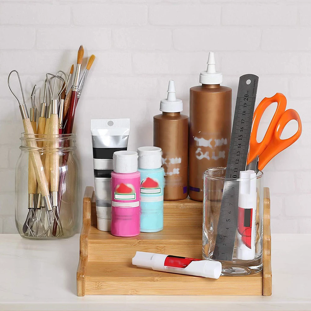 

Bamboo Spice Rack Storage Shelf Multi-Function Kitchen Organizer Seasoning Bottle Holder Three-Layer Design Bamboo