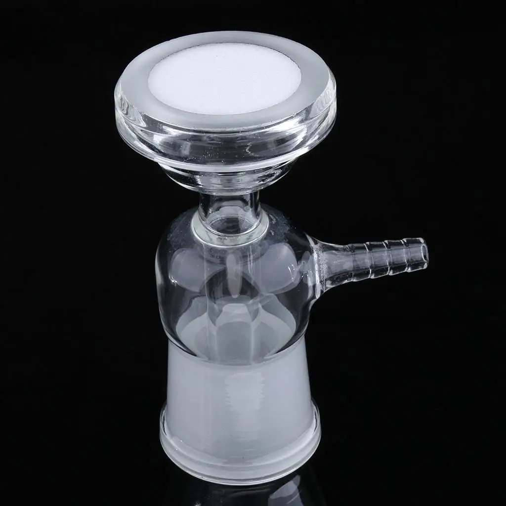Lab Filtration Unit 500ml Glass Filter Flask with Aluminum Clamp Graduated Funnel Compatible with 47mm 50mm Filter Paper