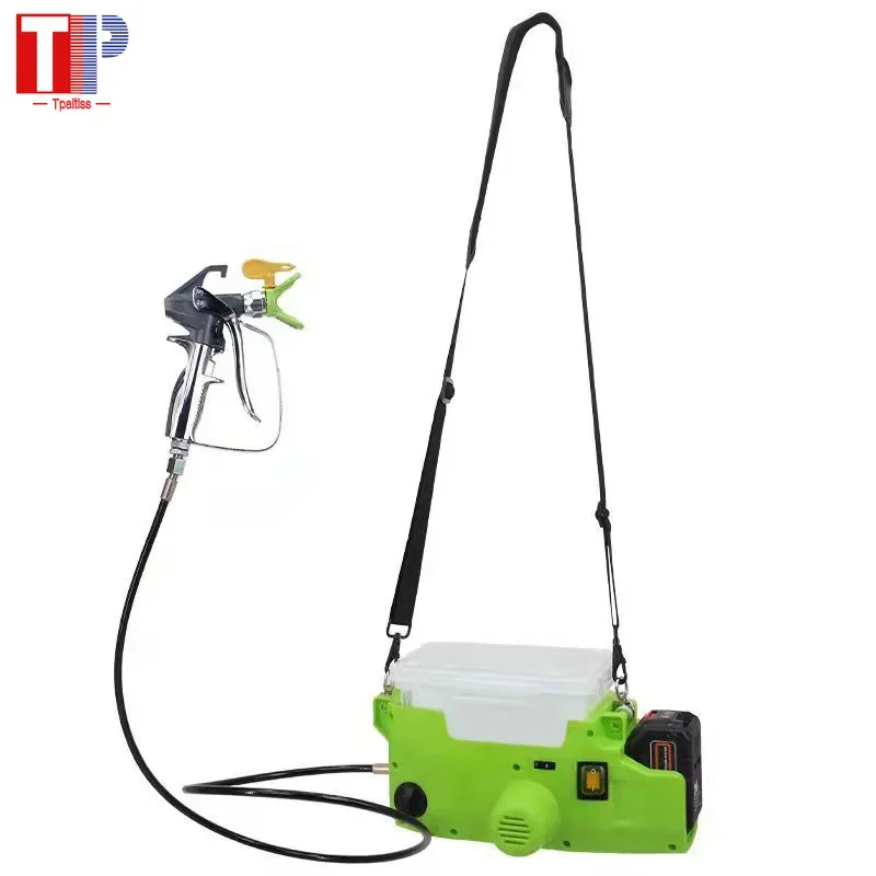 Portable Electric High Power Backpack Handheld Airless Sprayer Lithium Battery Professional High Voltage Paint Spray Gun Machine