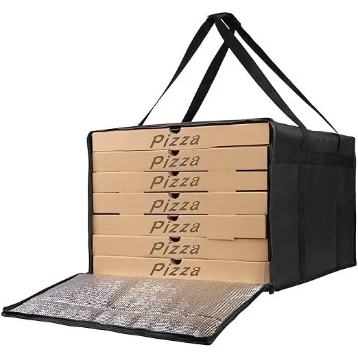 Food Pizza Delivery Bag Waterproof Reusable Hot Cold Insulated Pizza Food Storage Carrying Case Grocery Picnic Food Bag Portable