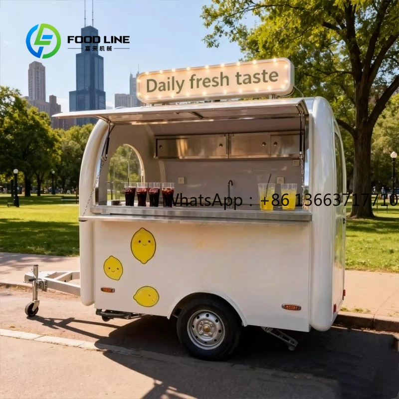 

Customized Mobile Fast Food Truck Trailer Custom Pizza Burger Charcoal Bbq Doner Kebab Vending Cart For Commercial Sale