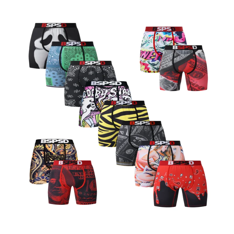 

1 шт., мужское нижнее белье, боксеры Cueca, трусы, нижнее белье, трусы-боксеры, дышащие мужские трусы-боксеры с принтом, сексуальные боксеры, короткие плавки