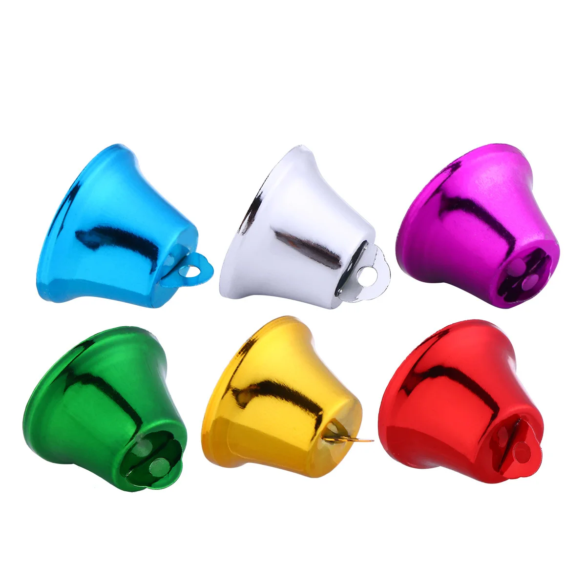 

20Pcs Colorful Christmas Bell Pendants Elegant Hanging Ornaments for Door Wall Window Fireplace Party Decorations Gift
