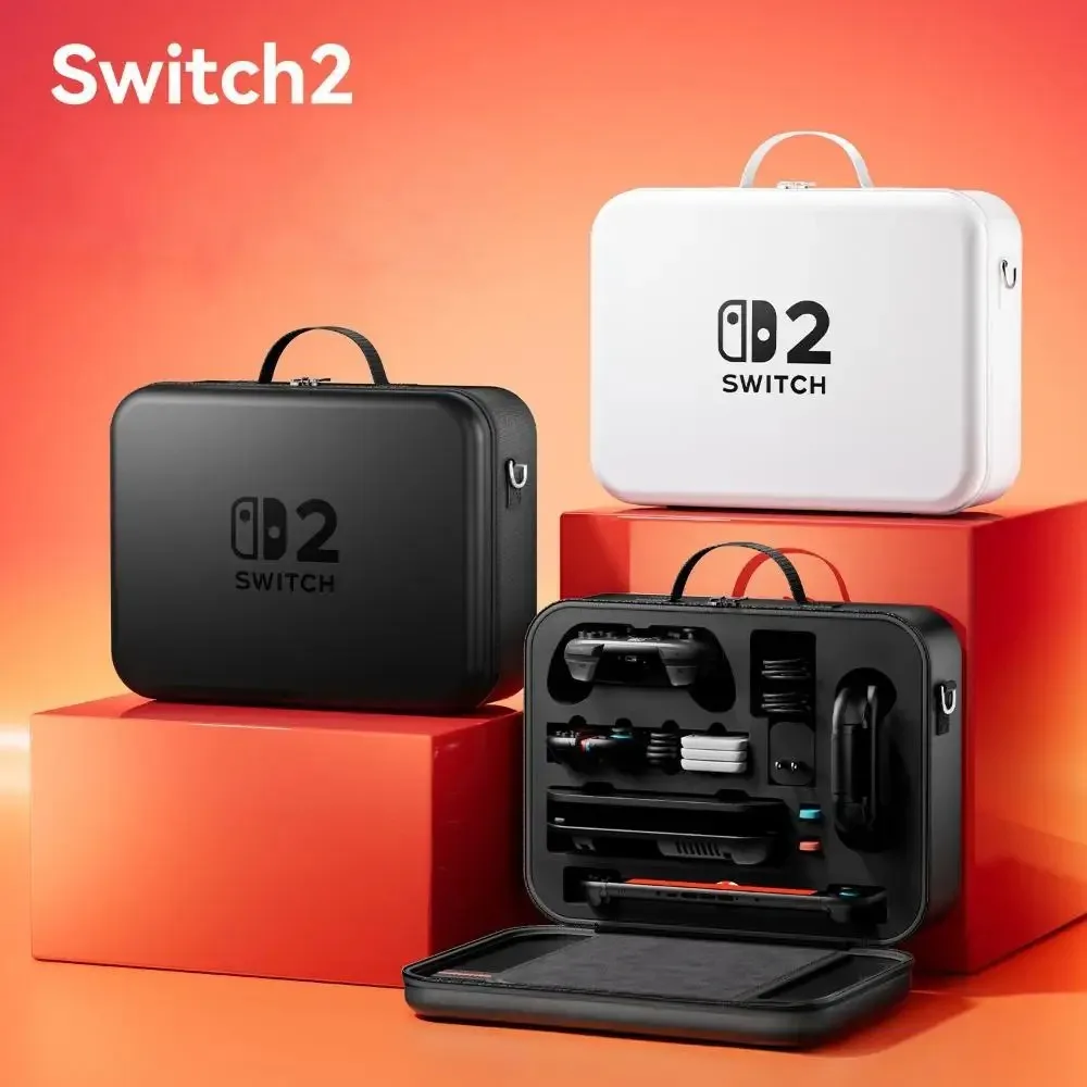 

Large Carrying Case For Nintendo Switch 2 Leather Protective Hard Shell Portable Switch Travel Case Game Accessories For Switch2