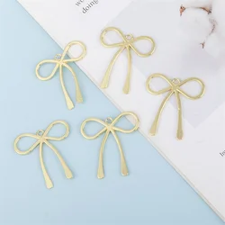 5pcs Kpop Multi-style Bowknot Styling Charms Sweet Gold Color Bow Pendant Jewelry Accessories Alloy Pendants DIY Gift For Women