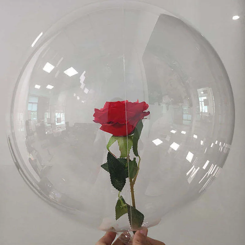 10pcs 8/10/18/20/24/36 inch Transparent Balloon Bobo Clear Ballons Christmas Wedding Birthday Party Decorations Helium Baloons