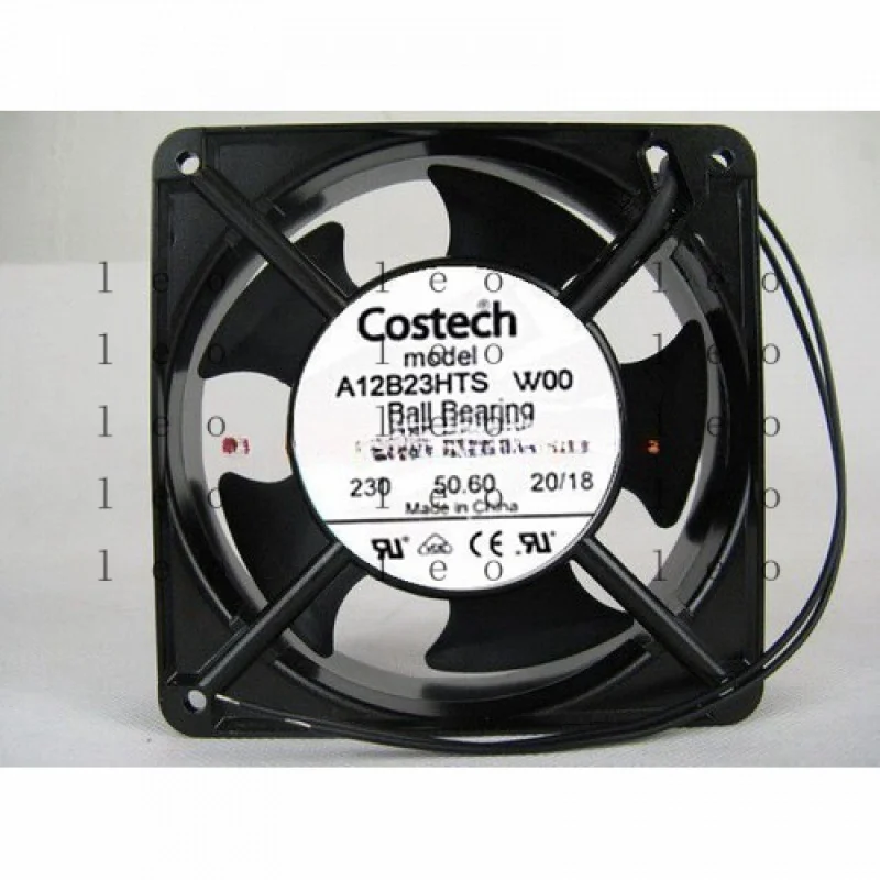 FF ل 1 قطعة COSTECH A12B23HTS W00 الرصاص نوع الألومنيوم الإطار مروحة 230 فولت 20/18 واط 120*38 مللي متر