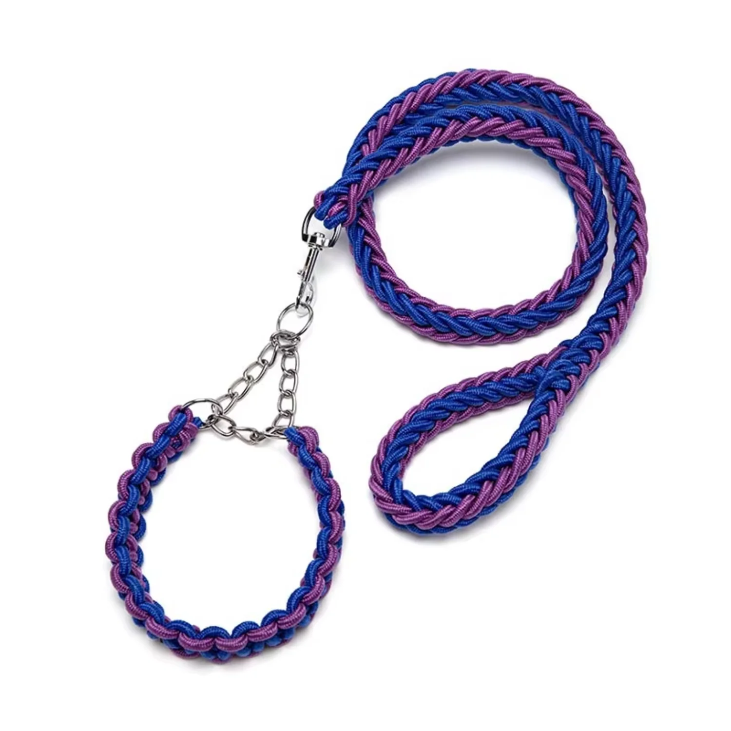 M size braided cord  Dog Collar and Leash Set