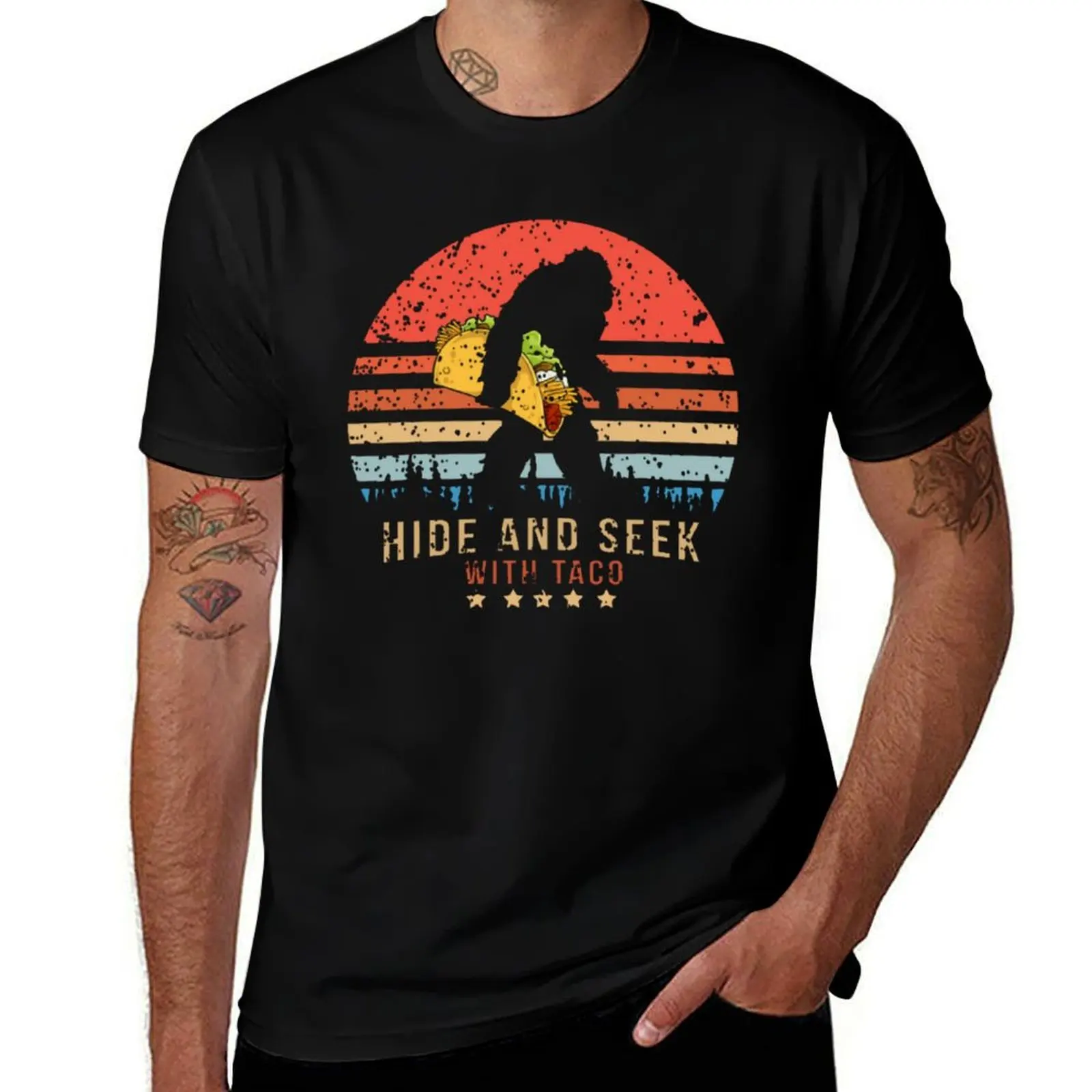 

Hide And Seek Bigfoot - Believe Taco Retro Vintage T-Shirt designer shirts new edition tees anime shirts men