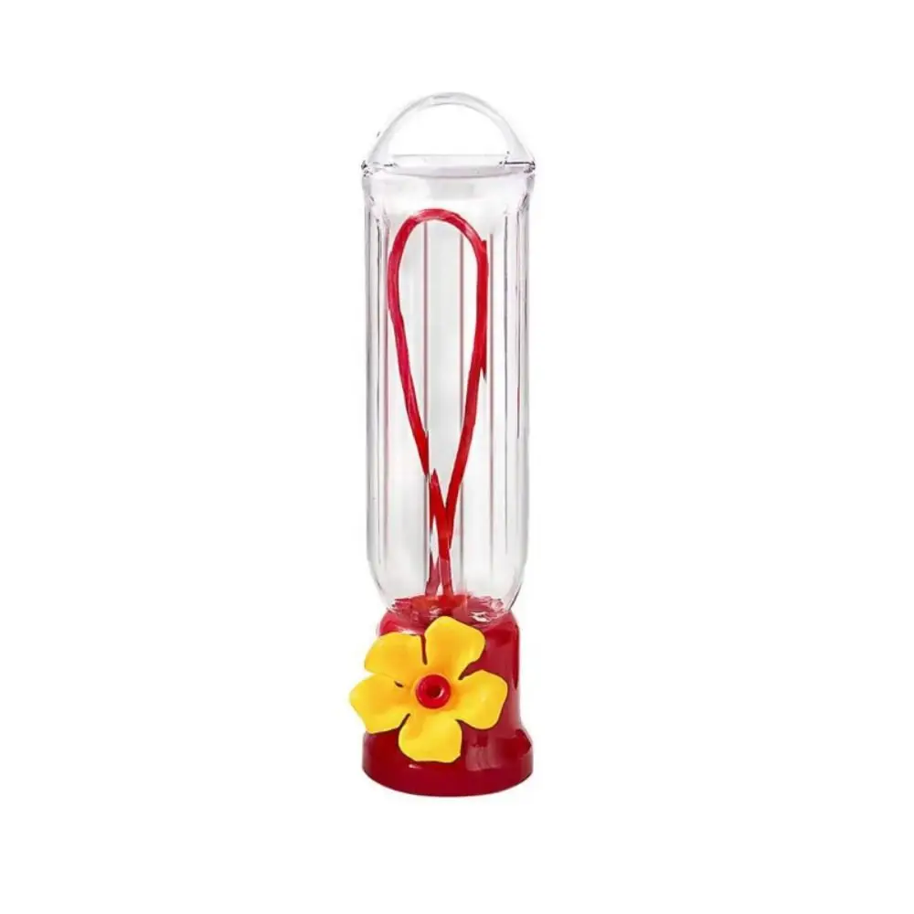 Comederos de agua para pájaros, comederos de plástico para colibríes, comederos colgantes transparentes a prueba de fugas para pájaros, duraderos con cables colgantes para patio