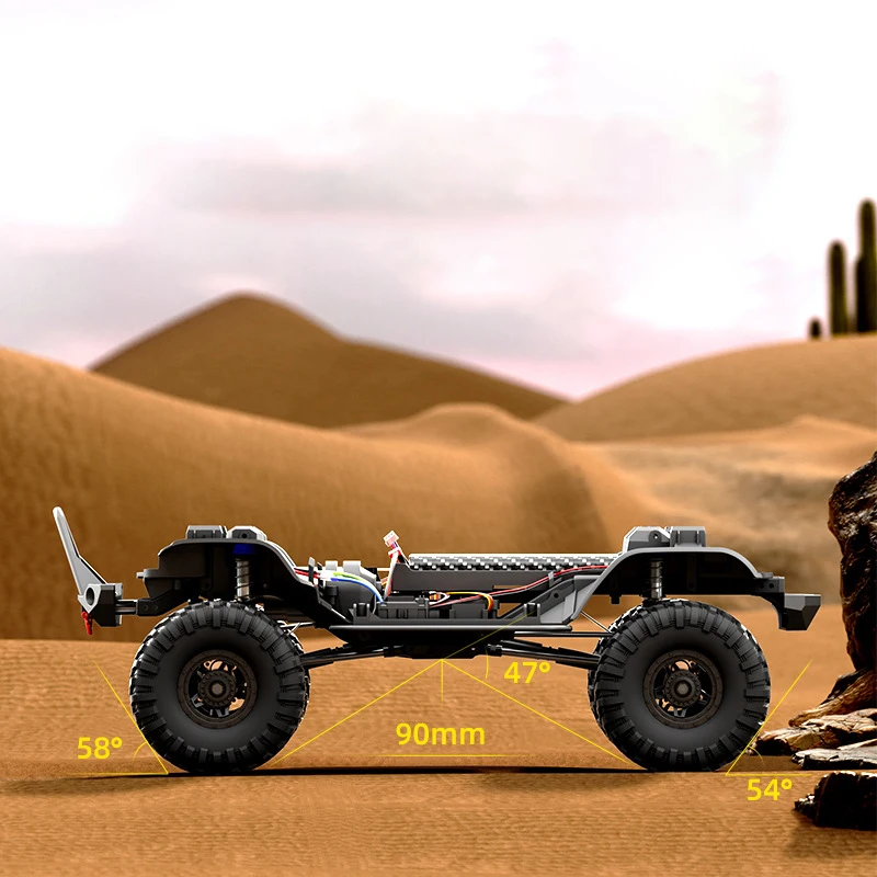 HB R1001/R1002 1/10 4WD RC Crawler RTR - 2.4G مركبة للطرق الوعرة بجهاز تحكم عن بعد مع ونش LED وتفاضلي