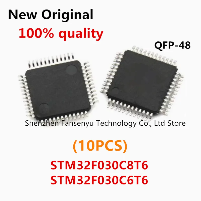

(10piece)100% New STM32F030C8T6 STM32F030C6T6 STM32F 030C8T6 STM32 F030C6T6 QFP-48 Chipset