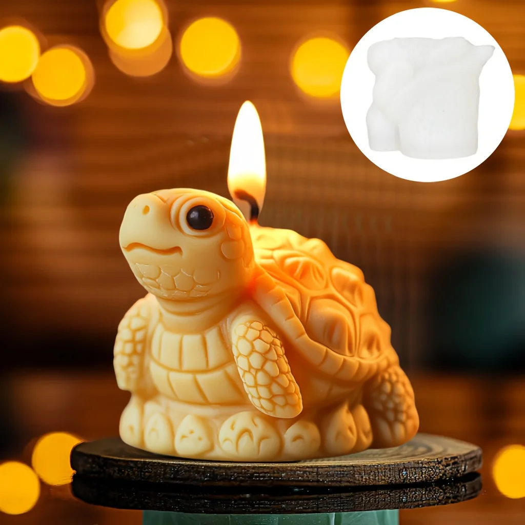 Large Cute beach turtle candle silicone mold foam swimming turtles resin mould smiling tortoise concrete cement gypsum molds