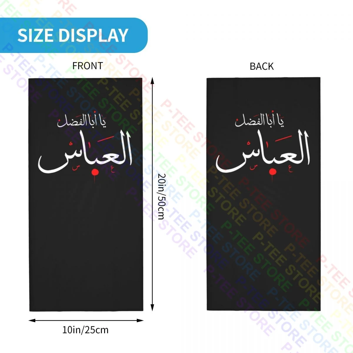 Ya Aba Alfadhl Al Abbas Muharram Ashura Karbala Neck Gaiter Bandana Scarf Face Mask Simple Hunting Breathable