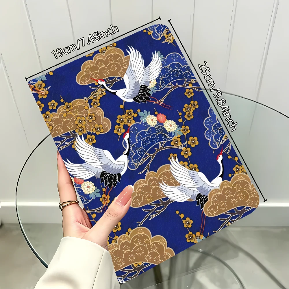 with Pencil Slot Case for Samsung Galaxy Tab A11 A7 Lite S11 S9+ S10 Lite S10FE A9Plus S7 S8+ S9 FE A8 S10 Plus Cloud Crane
