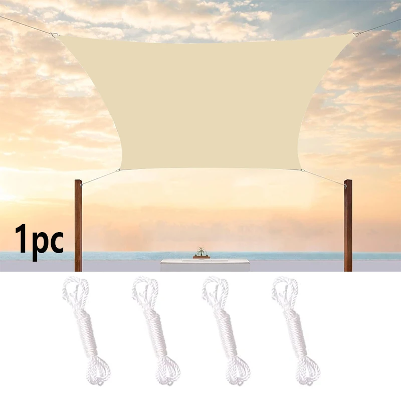 Outdoor Awnings Waterproof Sun Shade Sail Garden Canopi For Terrace Car Canvas Awning Rectangle Pool Sun-Shelter Sunshade Sail - Image 4