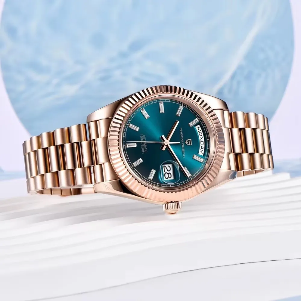 2026 New PAGANI DESIGN DD36 Rose Gold Men's Watches Luxury Mechanical Automatic Watch For Men Date Waterproof AR Sapphire Clock image 7