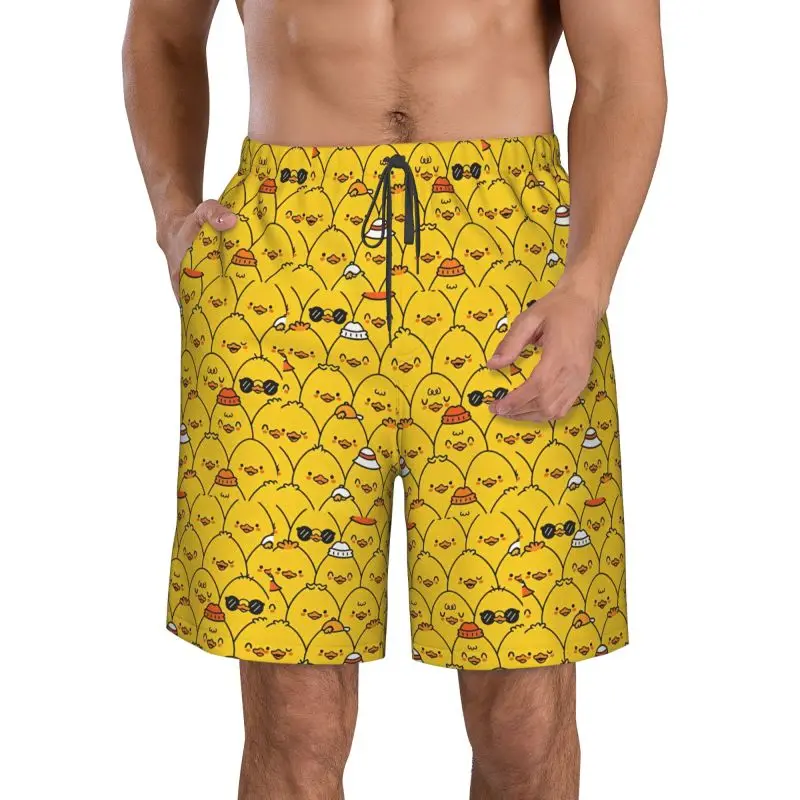 

Пляжные шорты для спорта и отдыха Уличные шорты Повседневные шорты для активного отдыха Свободная одежда для сна I Am A Duck Мужская одежда