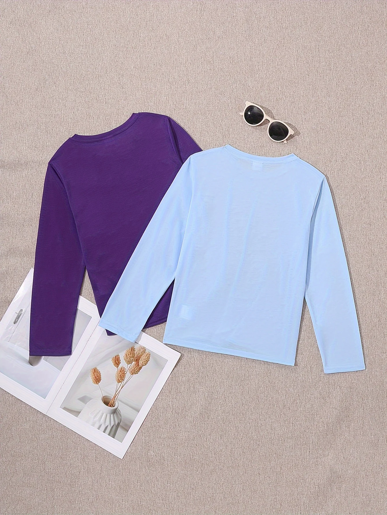 Boys Long Sleeve T-Shirt 2-Pack Cartoon Print Stylish Outfit Medium to Big Boys Clothing Set