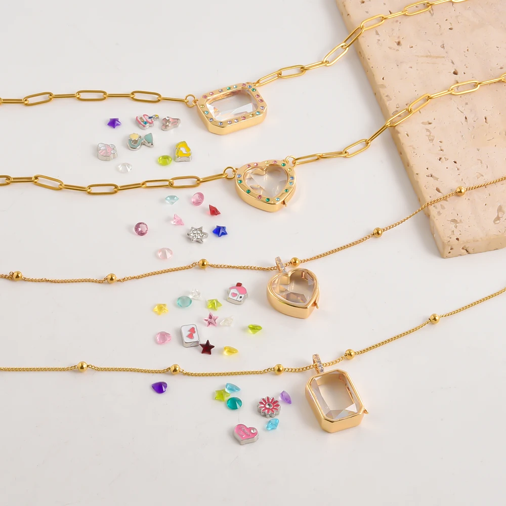 

1Pc Trendy Curved Glass Cremation Ashes Medallion Pendant Aesthetics Necklaces Openable Memory Picture Locket Collares Jewelry