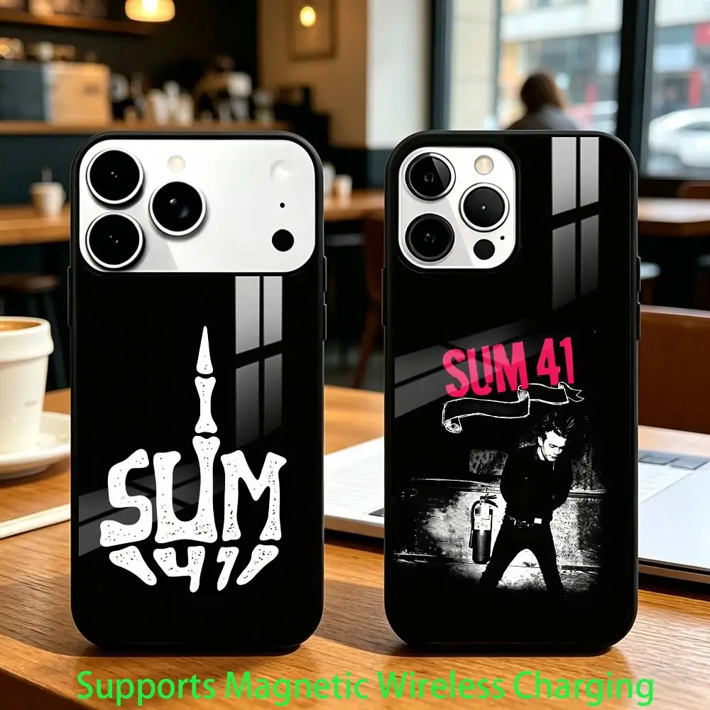 

H-Hard-Rock Sum 41 Band Phone Case For iPhone17,16,15,14,13,12,11 Plus,Pro Allows magnetic wireless charging