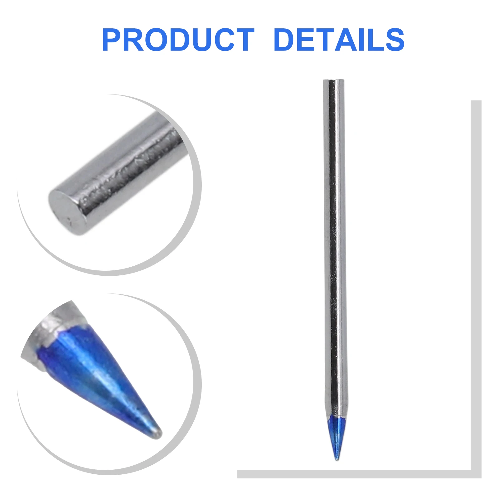 

Copper Soldering Tips Blue Pointed Welding Tips Soldering Work Precise Soldering Connections Efficient Heat Transfer