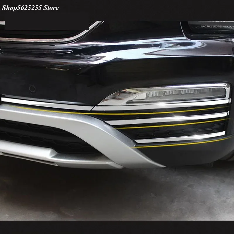 for Trumpchi Gac Gs8 2017 2018 2019 ABS Chrome Front Rear Tail Fog Light Lamp Molding Garnish Cover Trim Car Accessories