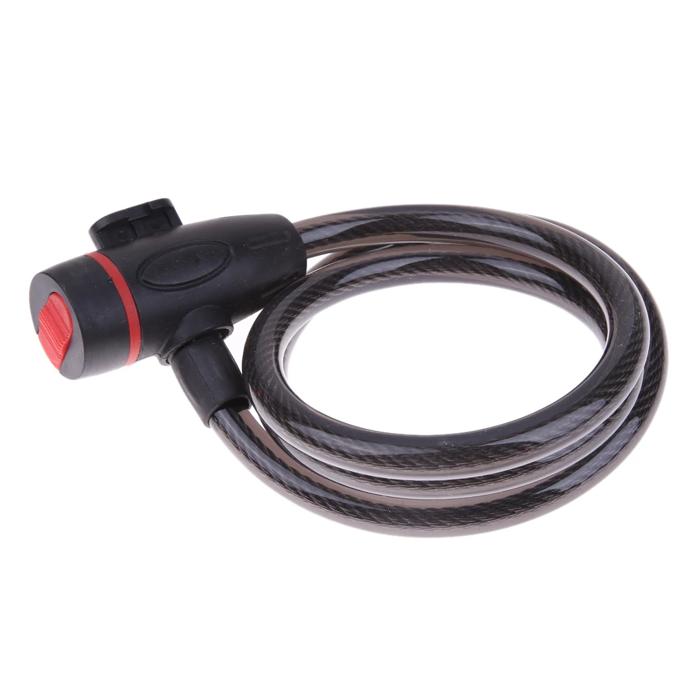 Universal Anti-Theft Steel Coil Cable Motorcycle Lock Bicycle Lock with Key