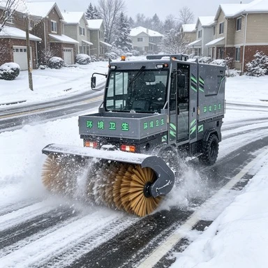 Snowplow Cold Resistant Wear Resistant Snowplow with LED Light Windshield for Outdoor Heavy Snow Work