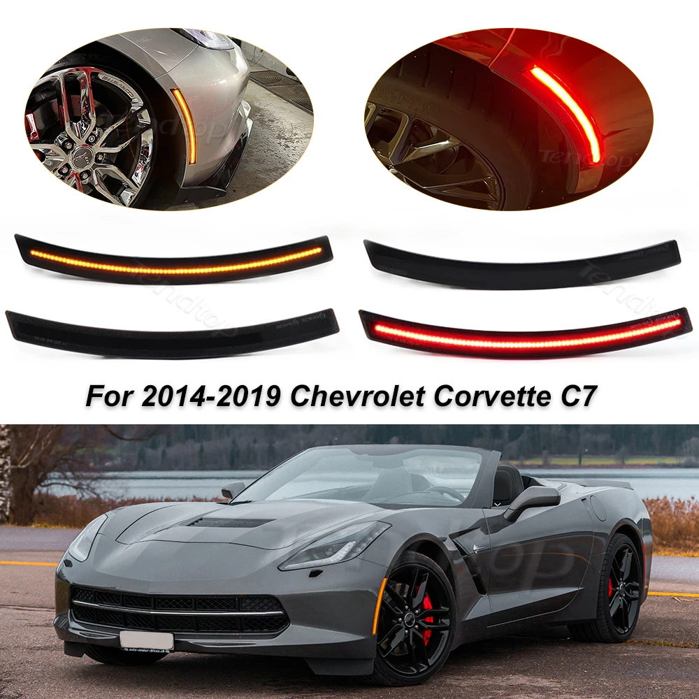 

4 шт., янтарно-красные фонари для 2014-2019 Corvette C7