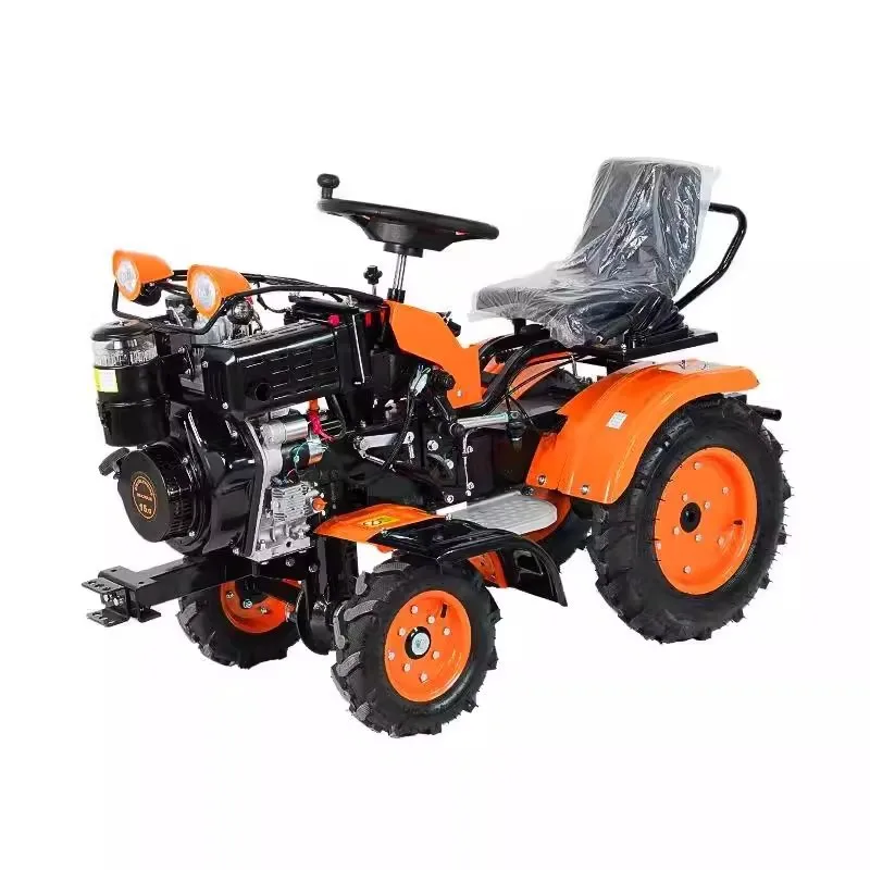 Diesel Ride-on 4WD Rotary Tiller Dual Use Paddy and Dry Land Soil Turning Cultivator Ideal for Farm Field Daily Cultivation Work