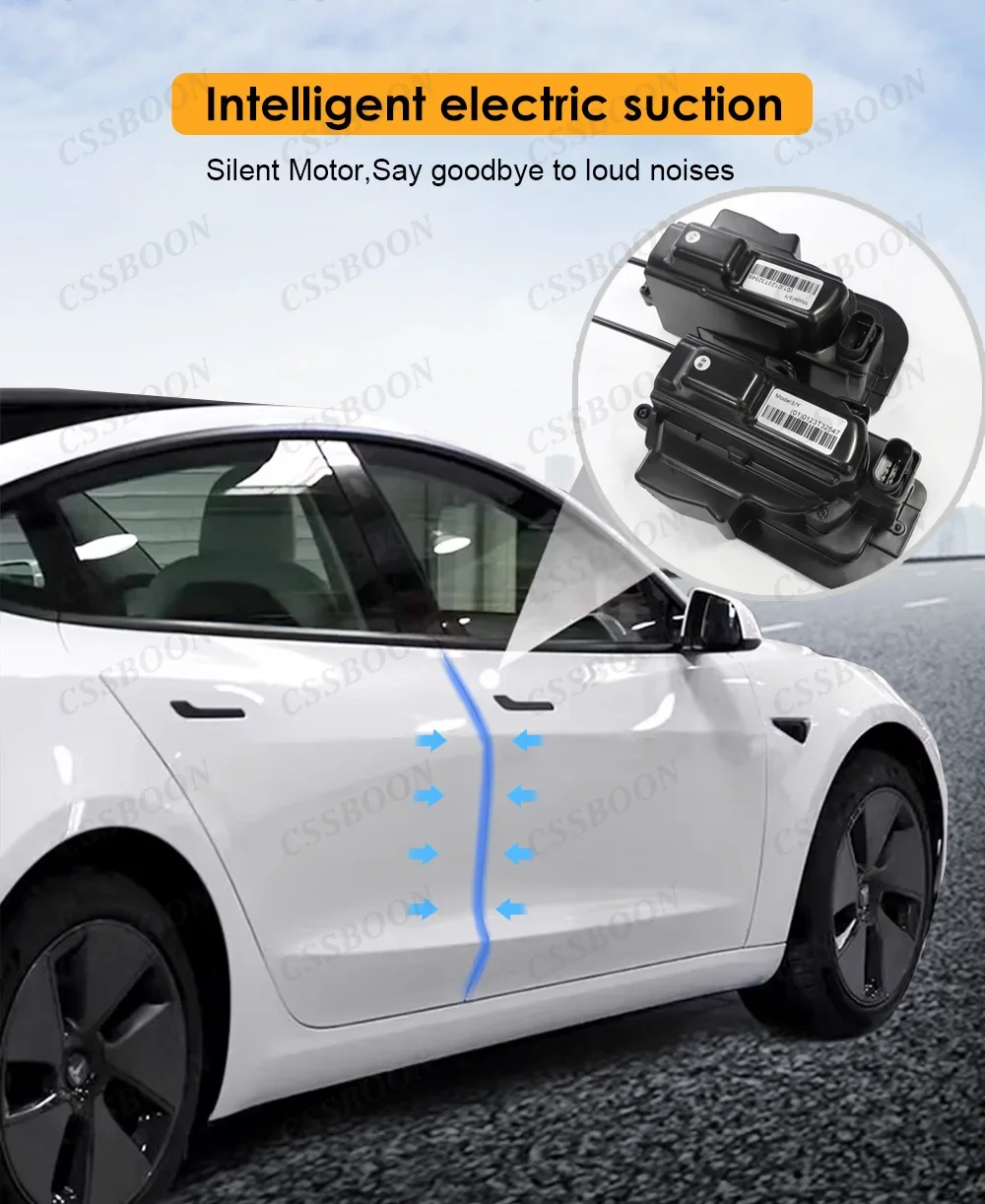 CSSBOON Automatic Locks Switch Door Auto Soft Close Doors for Tesla Model Y 3 Highland Anti-pinch Door Suction