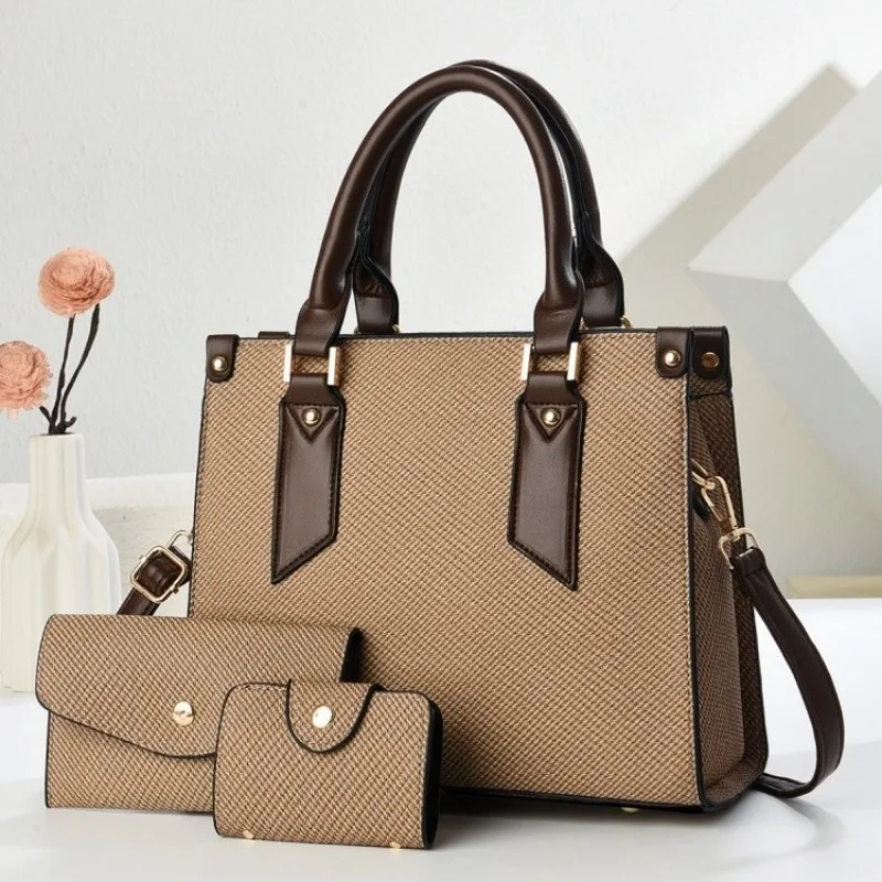Textured Retro Diaper Bag Women Original Square Satchel Handbag Leather Crossbody Shoulder Purse Designer