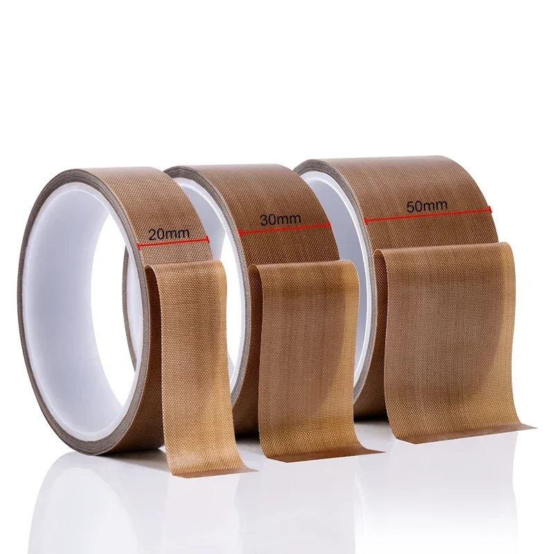 Nastro adesivo PTFE ad alta temperatura da 100 rotoli da 10 m Nastro adesivo PTFE in PTFE - Adatto a Weston, FoodSaver, sigilla un pasto, cavi sottovuoto