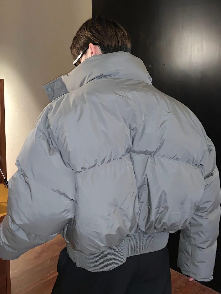 Parka larghi da uomo bello morbido fidanzato semplice ed elegante Ins popolare autunno inverno abbigliamento caldo capispalla corto per il tempo libero recentemente