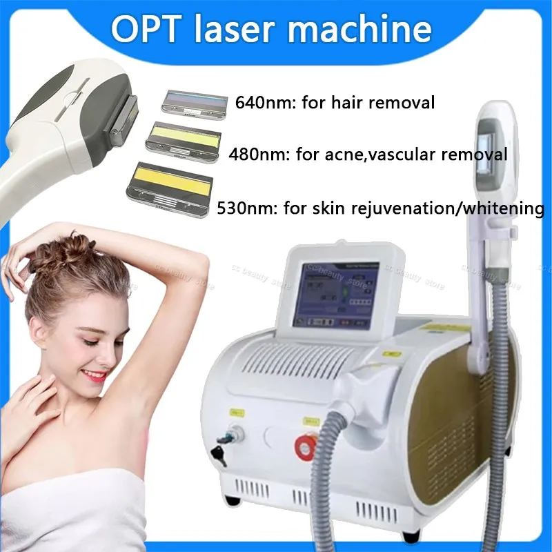 

High Quality Opt Ipl laser hair removal machine portable E-light Technology Skin Care Rejuvenation Epilator For Women