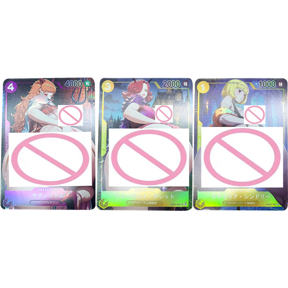 Waifu Sexy Nude Collection Card OPCG Viola Nami Naked Busty Beauty Big Ass Card Refractive Color Flash Otaku Gift 63*88mm