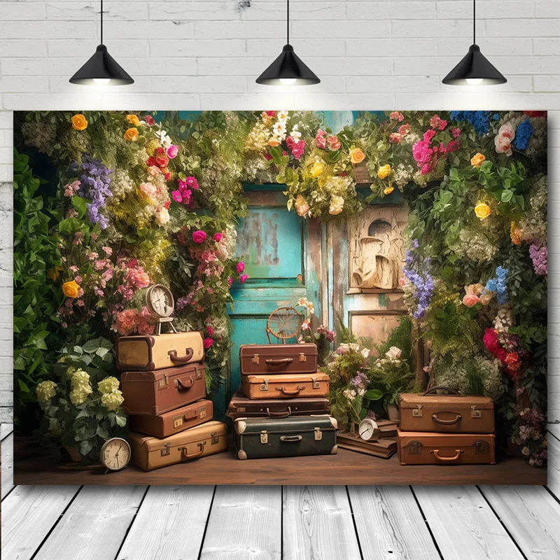 Photography Backdrop Flower Wall Book Desk Back to School Student Graduation Party Banner Photocall Background Photo Studio