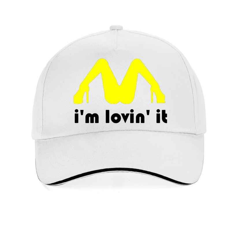 Men Tricolor I\'m Loving It Inapropriate Offensive Sex baseball cap Funny Humor Joke Rude Summer Dad hat adjustable Snapback hats