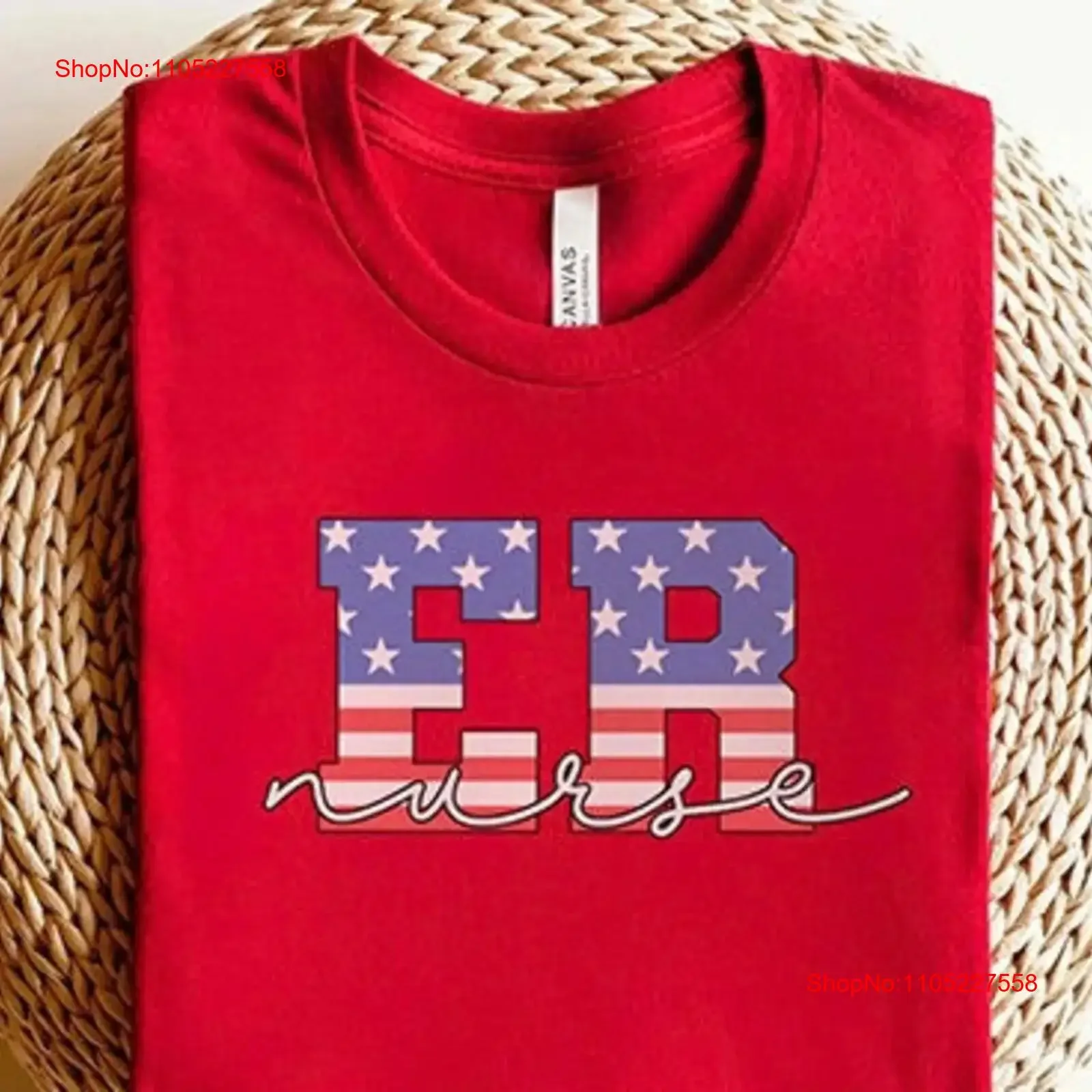ER Nurse July 4th T Shirt Va Rn Nursing USA American Flag Independence Day Freedom Fourth Of Emergency vintage Washed Versatile