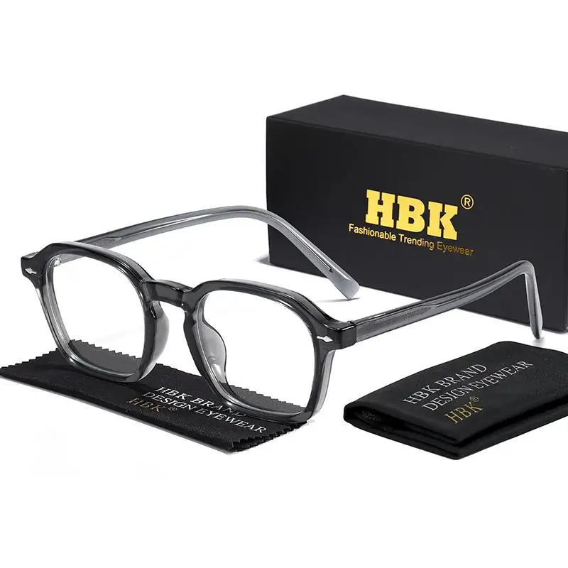 HBK Quadratische Herren-Brillenfassung Retro Hochwertige Marken-Brillen Damen Anti-Blaulicht Dekorative Brillen – Detail 9