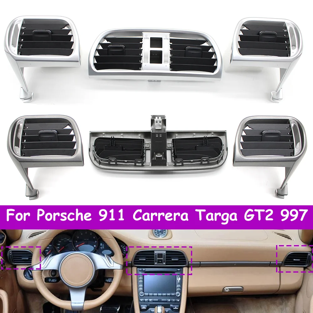 

911 Carrera Targa GT2 GT3 997 Car Interior Left Right Center Air Conditioning AC Vent Grille Panel Cover For Porsche 2004-2012