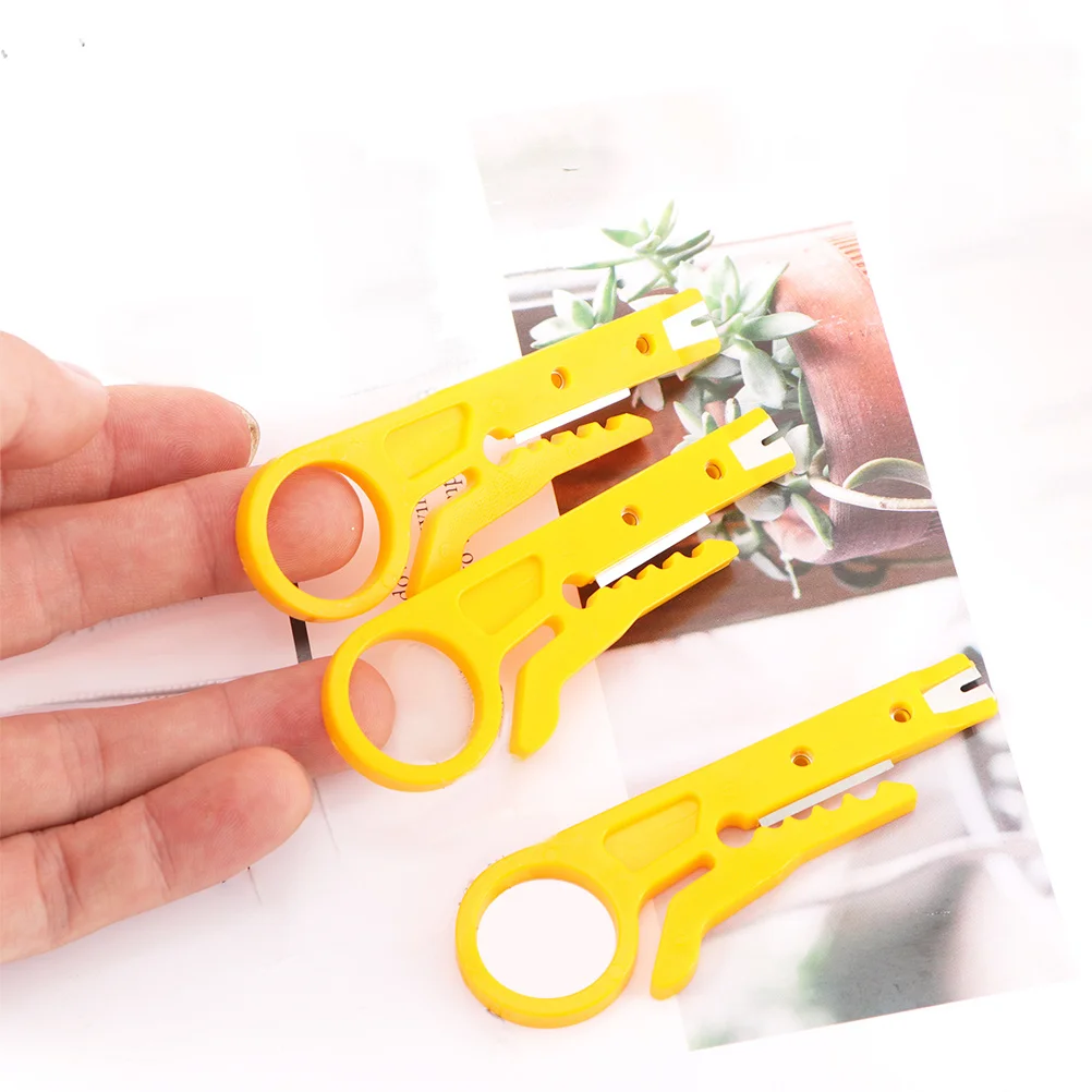 

3Pcs Wire Strippers Mini Electrical Wire Cutters Multifunctional Stripping Crimping Tool for Network Data Cables Telephone Lines