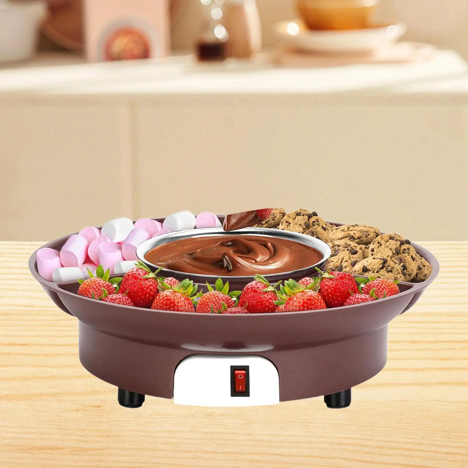 

Electric Chocolate Fondue Pot Gift, Practical, Durability Chocolate Melting Pot for House Warming, Kitchen Party Holiday Wedding