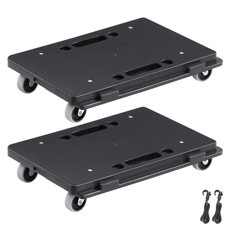 

SucceBuy 2 Pack Furniture Mover Pallet Trolley 500 lbs Each Count with 4 Wheels Small Flat Dolly Cart for Industrial Machinery