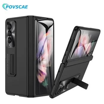 삼성 갤럭시 Z 폴드 3 케이스, 전신 힌지 보호, 초박형 PC 충격 방지 커버, 내장 스크린 보호대 휴대폰 케이스