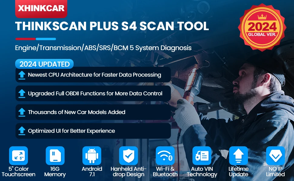 THINKCAR Thinkscan Plus S5 /S4/S6 /S7 OBD2-Diagnosetool Motor prüfen ABS SRS TCM-System Diagnose obd 2 Auto Code Reader Scanner lebenslanges kostenloses Update – Detail 2