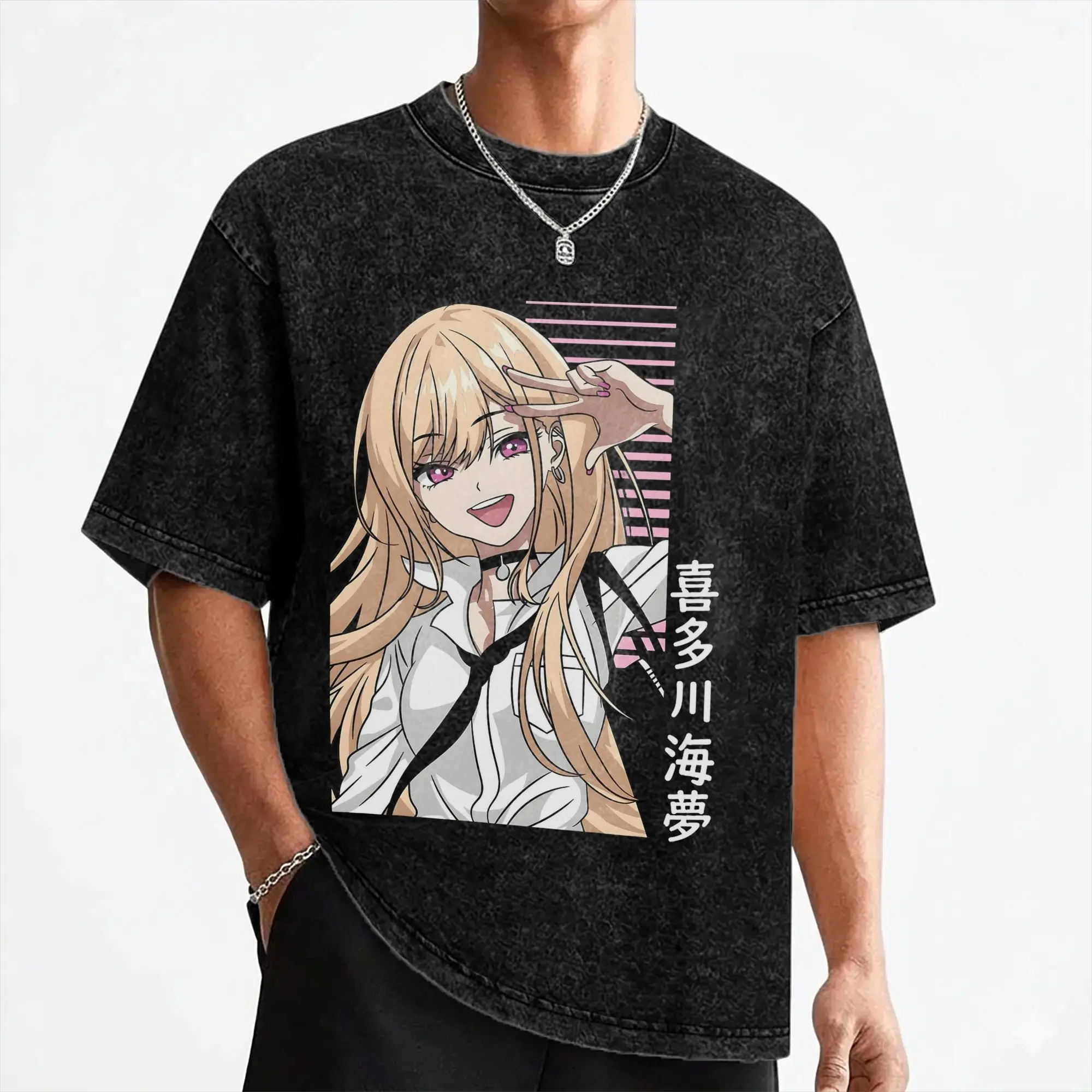 Marin Kitagawa Anime Washed T Shirts Streetwear Vintage T-Shirts Tee Shirt for Men Women Short Sleeve Harajuku Summer