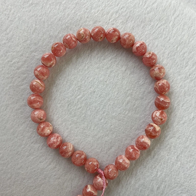 AAAAA Natural Gemstone Beads Rhodochrosite Round Shape Loose Beads DIY Bracelet Necklace Jewelry Making Loose Gemstone